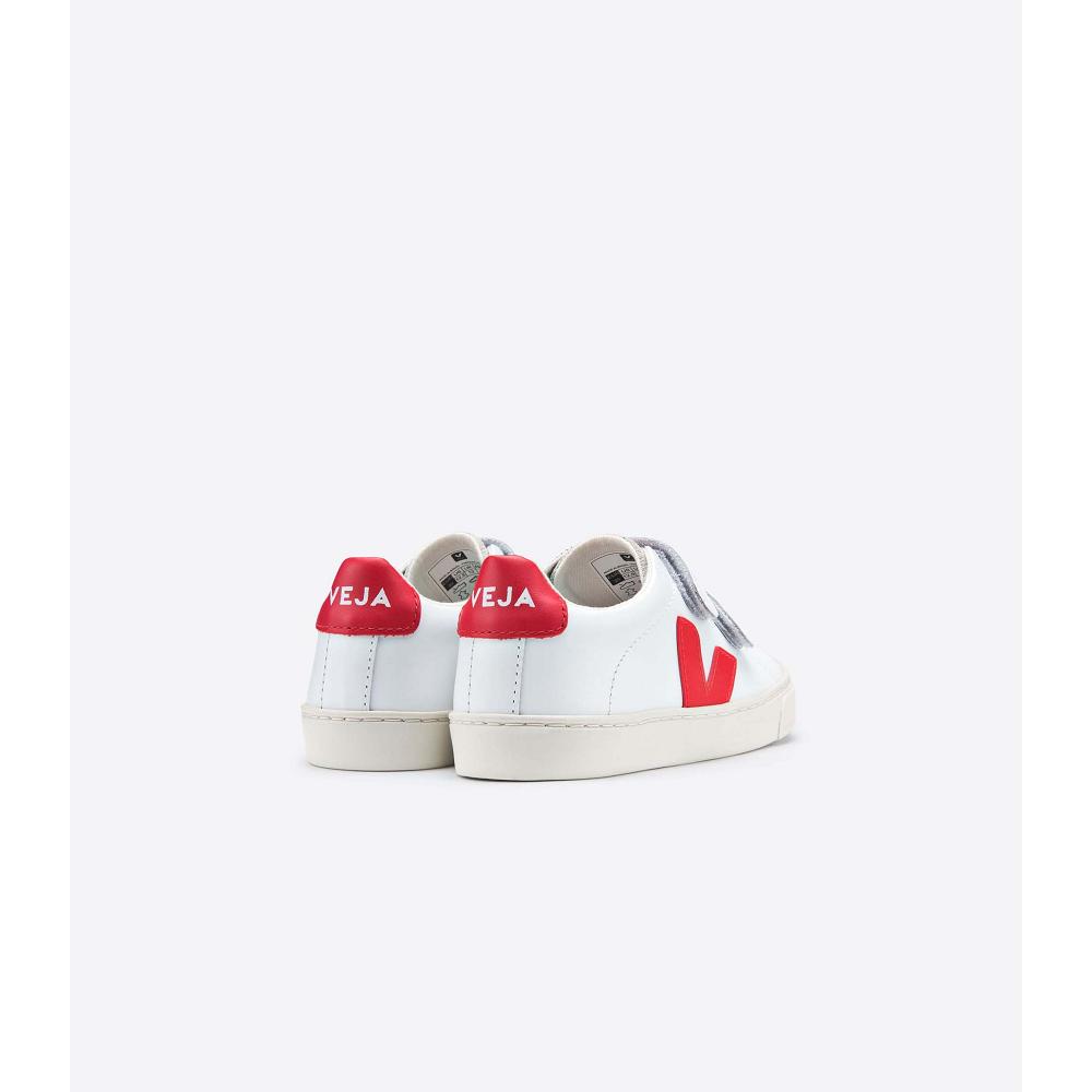 Αθλητικά Παπούτσια παιδικα Veja ESPLAR LEATHER White/Red | GR 811ILH